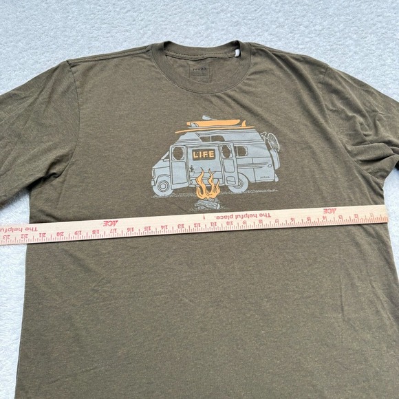 Prana Men's Will Travel Journeyman Van Life Shirt XL Slim Fit Campfire Vanlife - Picture 5 of 6